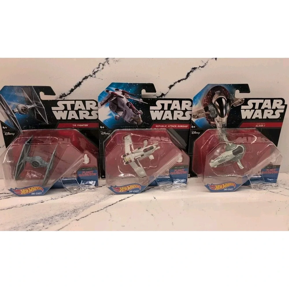 2014/2015 Hot Wheels Star Wars Die Cast Vehicles Lot Of 9 Rebels Force Awakens +